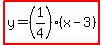 highlight%28y=%281%2F4%29%28x-3%29%29