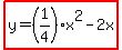 highlight%28y=%281%2F4%29x%5E2-2x%29