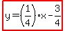highlight%28y=%281%2F4%29x-3%2F4%29