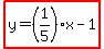 highlight%28y=%281%2F5%29x-1%29