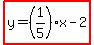 highlight%28y=%281%2F5%29x-2%29