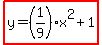 highlight%28y=%281%2F9%29x%5E2%2B1%29