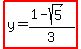 highlight%28y=%281-sqrt%285%29%29%2F3%29
