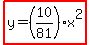 highlight%28y=%2810%2F81%29x%5E2%29