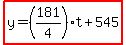 highlight%28y=%28181%2F4%29t%2B545%29