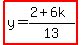 highlight%28y=%282%2B6k%29%2F13%29