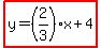highlight%28y=%282%2F3%29x%2B4%29