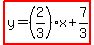 highlight%28y=%282%2F3%29x%2B7%2F3%29