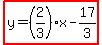 highlight%28y=%282%2F3%29x-17%2F3%29