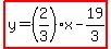 highlight%28y=%282%2F3%29x-19%2F3%29
