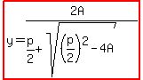 highlight%28y=%282A%29%2F%28p%2F2%2Bsqrt%28%28p%2F2%29%5E2-4A%29%29%29