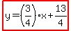 highlight%28y=%283%2F4%29x%2B13%2F4%29