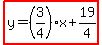 highlight%28y=%283%2F4%29x%2B19%2F4%29