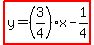 highlight%28y=%283%2F4%29x-1%2F4%29