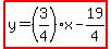 highlight%28y=%283%2F4%29x-19%2F4%29
