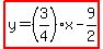 highlight%28y=%283%2F4%29x-9%2F2%29