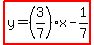 highlight%28y=%283%2F7%29x-1%2F7%29