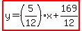 highlight%28y=%285%2F12%29x%2B169%2F12%29