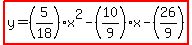 highlight%28y=%285%2F18%29x%5E2-%2810%2F9%29x-%2826%2F9%29%29