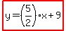highlight%28y=%285%2F2%29x%2B9%29