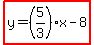 highlight%28y=%285%2F3%29x-8%29