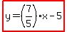 highlight%28y=%287%2F5%29x-5%29