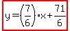highlight%28y=%287%2F6%29x%2B71%2F6%29