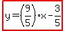 highlight%28y=%289%2F5%29x-3%2F5%29
