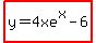 highlight%28y=+4xe%5Ex-6%29