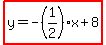 highlight%28y=-%281%2F2%29x%2B8%29