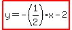 highlight%28y=-%281%2F2%29x-2%29