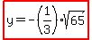 highlight%28y=-%281%2F3%29sqrt%2865%29%29