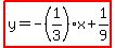 highlight%28y=-%281%2F3%29x%2B1%2F9%29