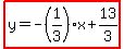 highlight%28y=-%281%2F3%29x%2B13%2F3%29