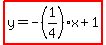 highlight%28y=-%281%2F4%29x%2B1%29