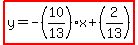highlight%28y=-%2810%2F13%29x%2B%282%2F13%29%29