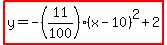 highlight%28y=-%2811%2F100%29%28x-10%29%5E2%2B2%29