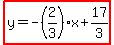 highlight%28y=-%282%2F3%29x%2B17%2F3%29