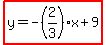 highlight%28y=-%282%2F3%29x%2B9%29