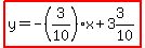 highlight%28y=-%283%2F10%29x%2B3%263%2F10%29