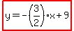 highlight%28y=-%283%2F2%29x%2B9%29