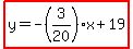 highlight%28y=-%283%2F20%29x%2B19%29