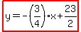 highlight%28y=-%283%2F4%29x%2B23%2F2%29