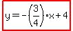 highlight%28y=-%283%2F4%29x%2B4%29