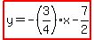highlight%28y=-%283%2F4%29x-7%2F2%29