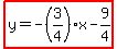 highlight%28y=-%283%2F4%29x-9%2F4%29