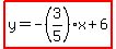 highlight%28y=-%283%2F5%29x%2B6%29