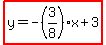 highlight%28y=-%283%2F8%29x%2B3%29
