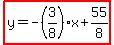 highlight%28y=-%283%2F8%29x%2B55%2F8%29