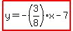 highlight%28y=-%283%2F8%29x-7%29